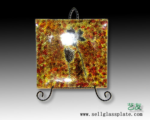 Sell stained glass plates|fruit glass|Hot melt  glass