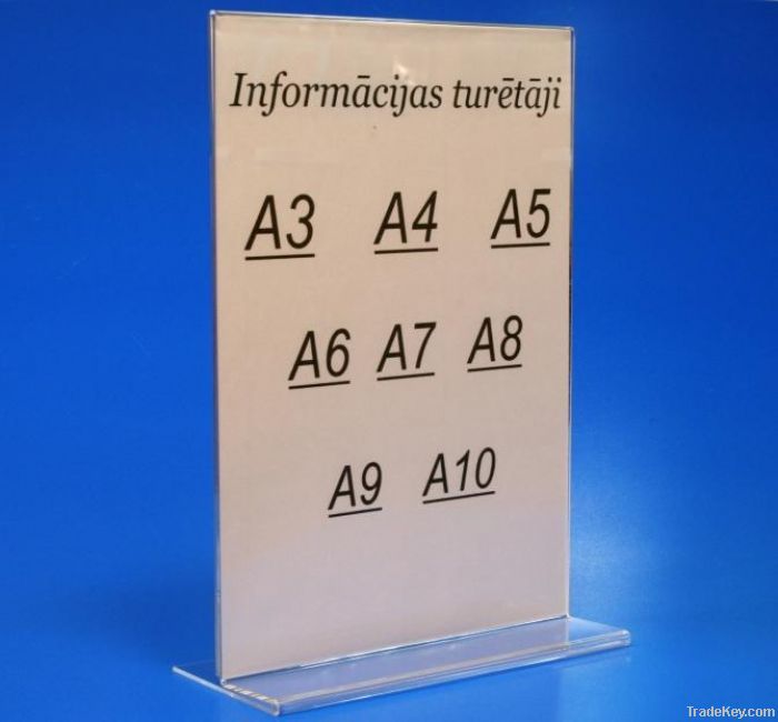 Premium Acrylic info holder T shape