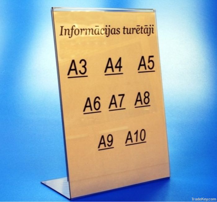 Premium Acrylic info holder L shape