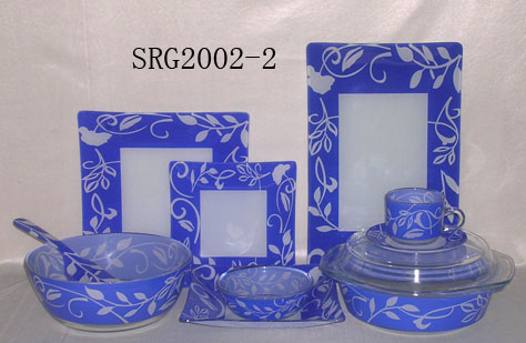 40PCS GLASS DINNER SET