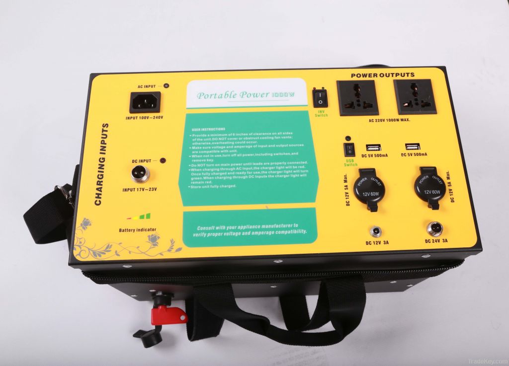 Portable solar generator basde lithium