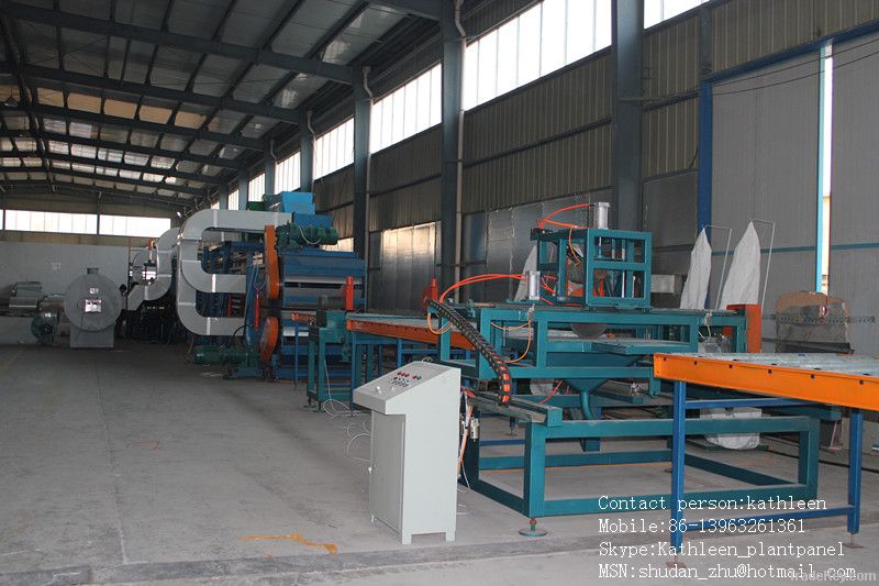 production line for HVAC air duct panel