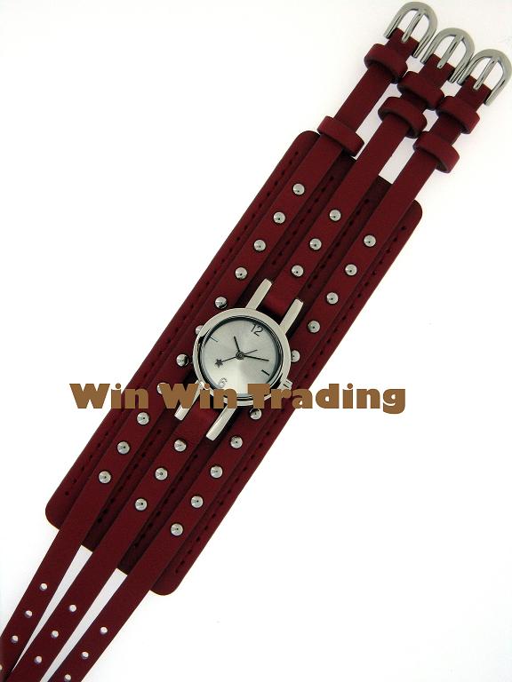 Multiple Leather band watch