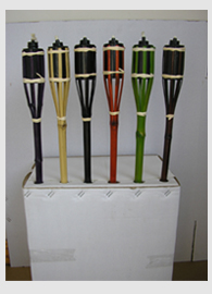 Bamboo torch and bamboo garden torches