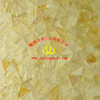 Yellow lip MOP shell mosaic tiles irregular triangles luxury 300*300mm