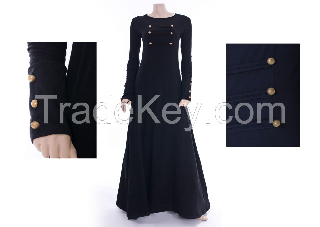 Jersey Military Abaya/Pockets Abaya