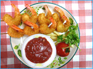 Round breaded shrimp