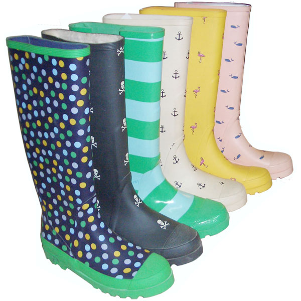 Rain boots with color