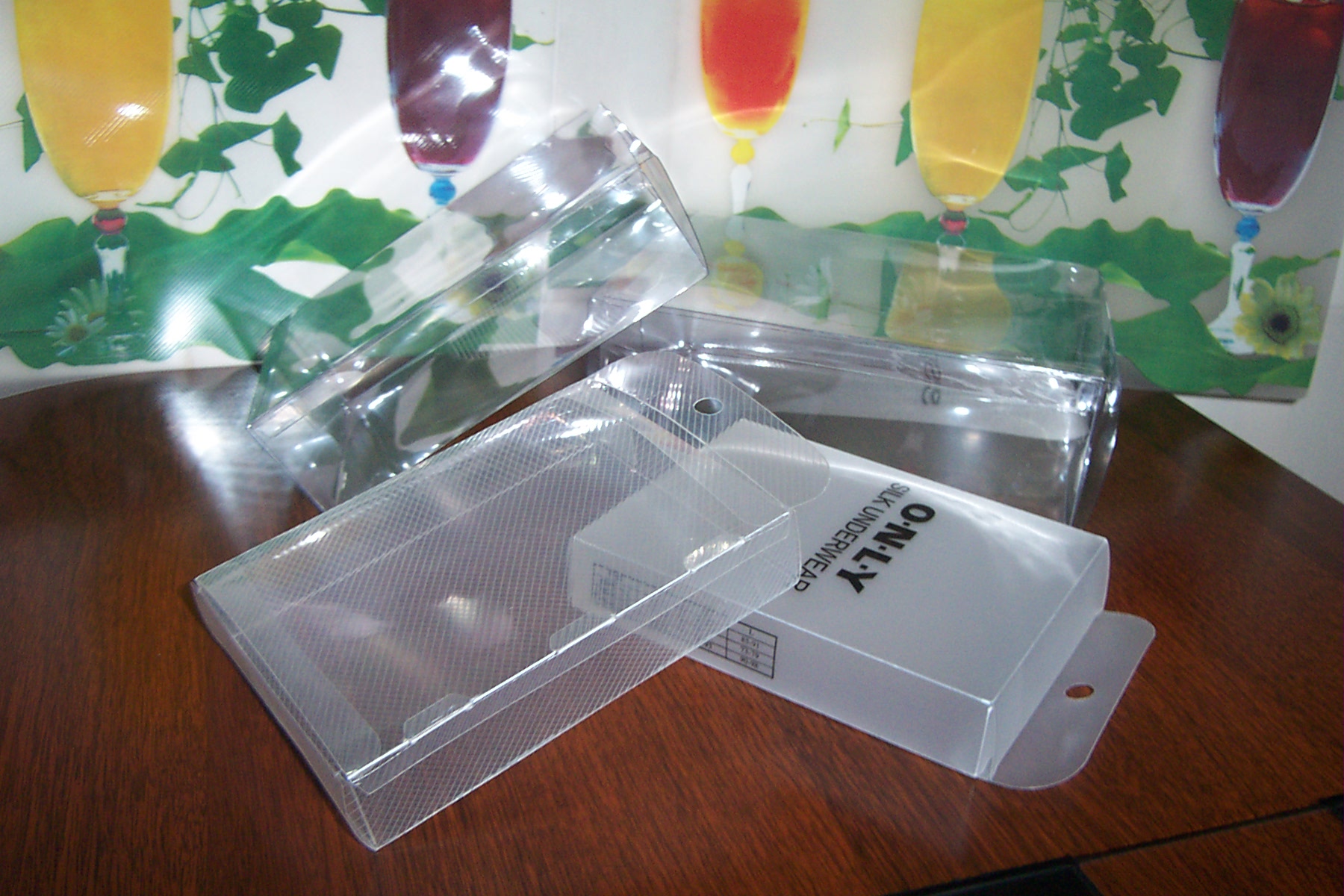 Plastic Transparent Folding Boxes/Cartons/Cylinders