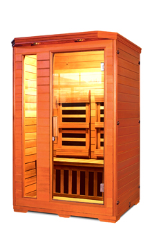 2 PERSON SUPER-LUXURY CARBON PLATE INFRARED SAUNA CABIN