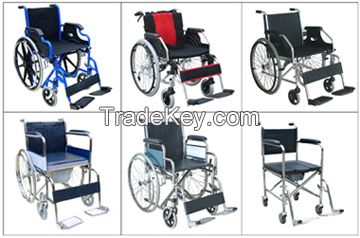 Commode Wheelchair LK6005-46W with Toilet Seat