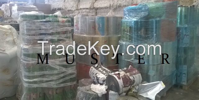 Stocklot rolls of laminated packaging film, printed 