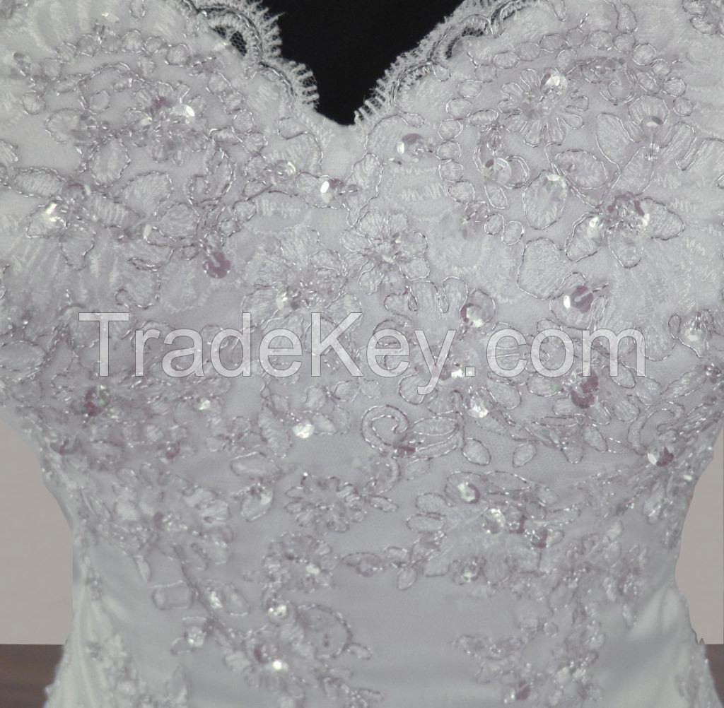 Elegant Mermaid Wedding Dresses Appliques Sequins