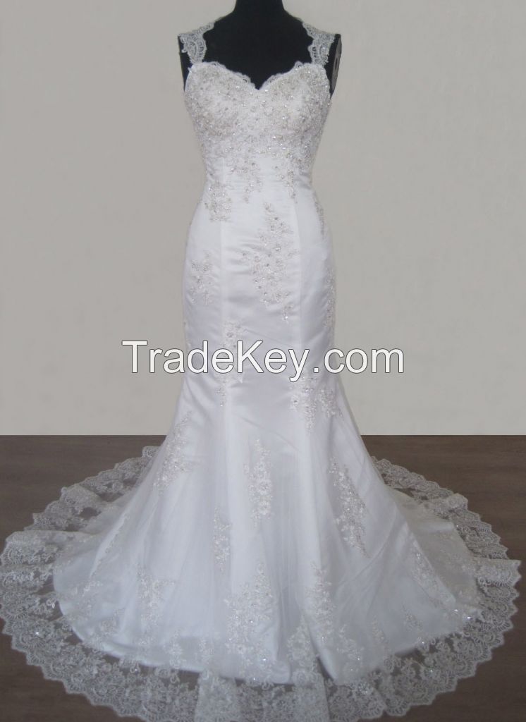 Elegant Mermaid Wedding Dresses Appliques Sequins