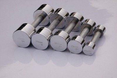 Weight Training Dumbbells - Chrome