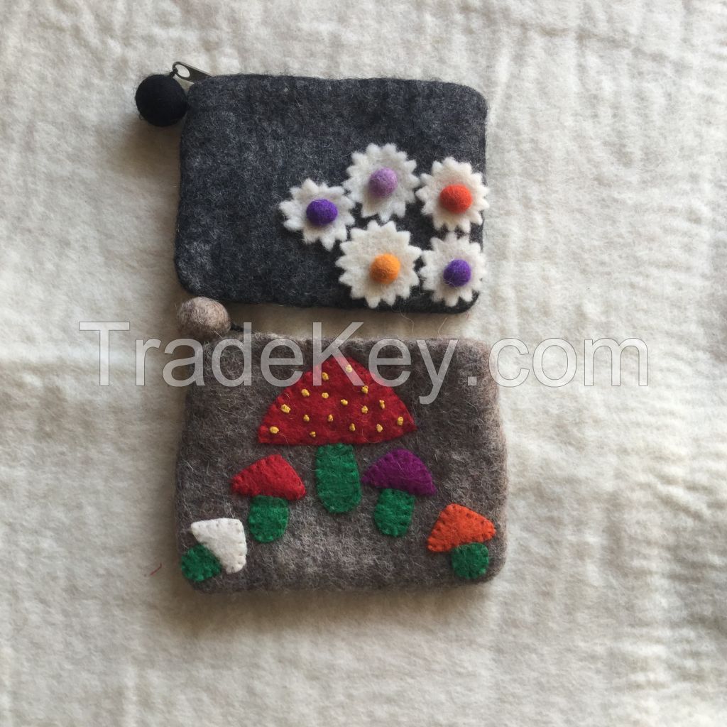 Felt Coin Bags