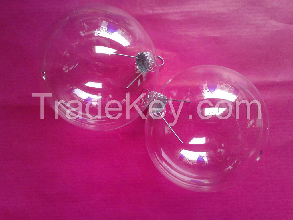 Blown Glass Clear Blanks Transparent Christmas  Ball Ornaments