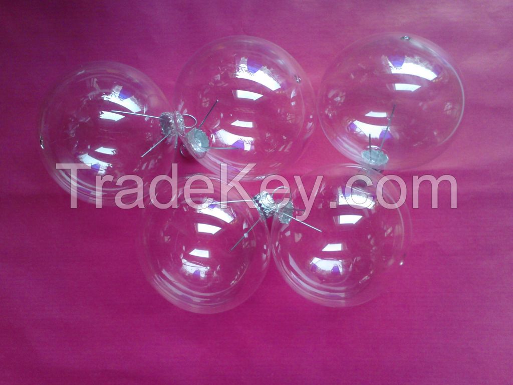 Blown Glass Clear Blanks Transparent Christmas  Ball Ornaments