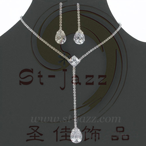 rhinestone necklace and earring sets