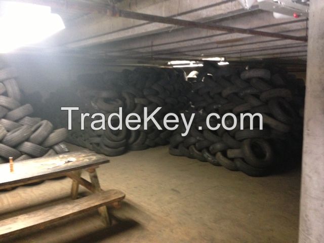 Container of Good grade Used Tires 15 and 16 inch 4.00
