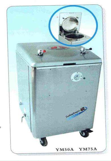 Stainless steel vertical steam pressure disinfector