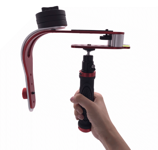 Black Red Handheld Video Stabilizer Camera Steadicam Stabilizer for Canon Nikon Sony Gopro Hero Phone DSLR DV With Phone holder