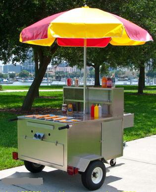 hot dog cart