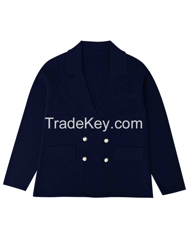 2026 Lady's Woollen Coat Suits with collared jackets