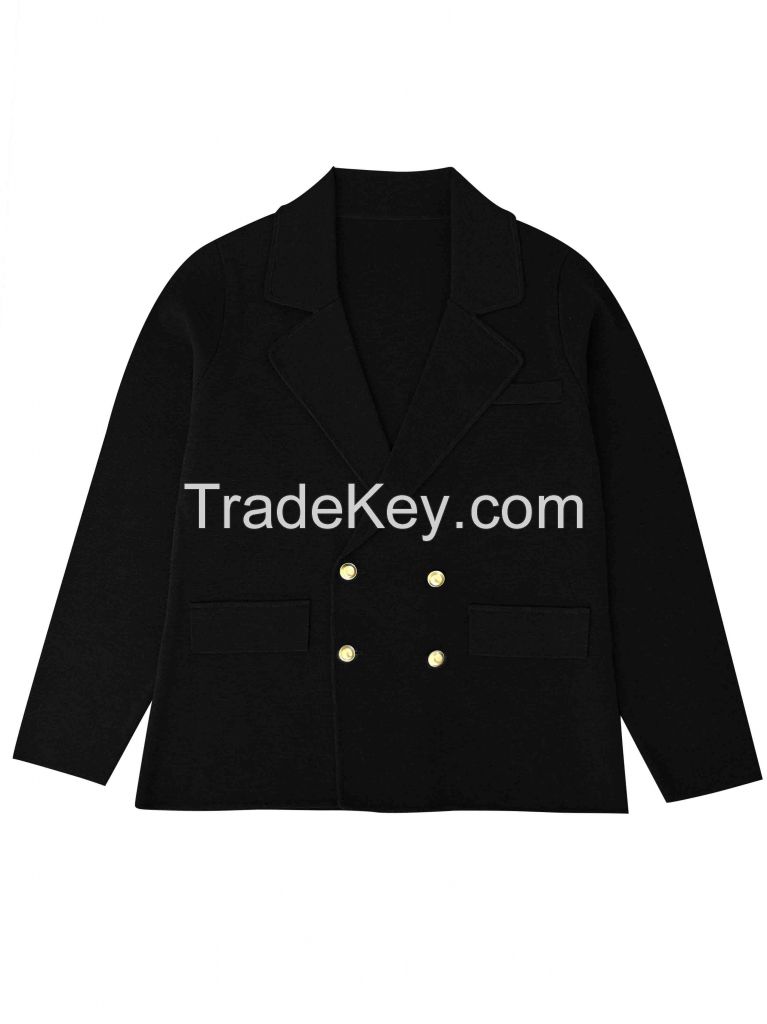 2026 Lady's Woollen Coat Suits with collared jackets