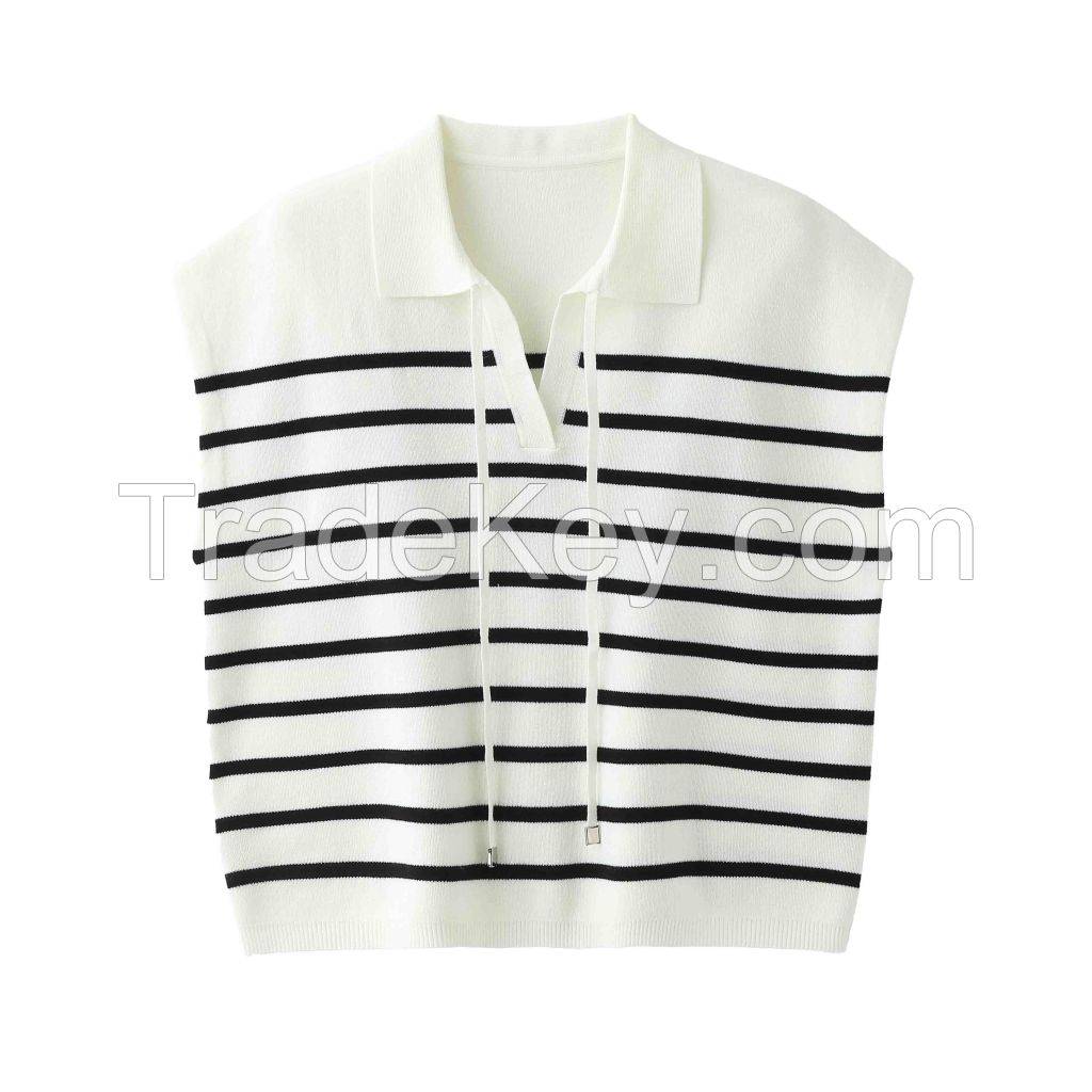 2026 Lady's Tank Top Knitted stripe