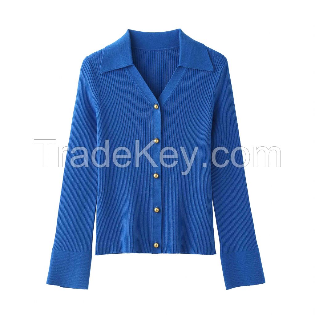 2026 Lady's Knitted shirt Hong Kong style clothing
