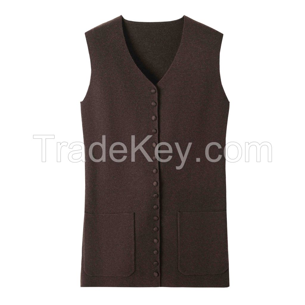 2026 Lady's Waistcoat Knitted cardigan