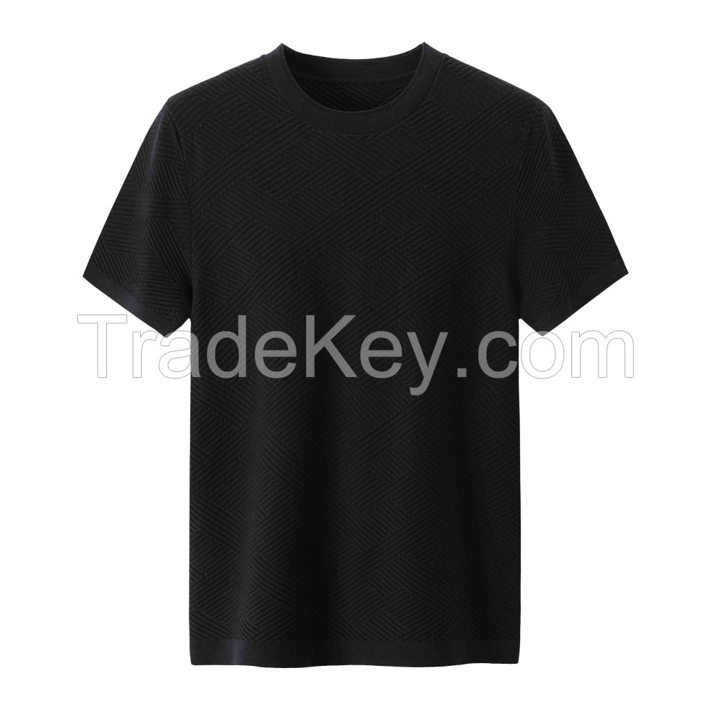 2026 Men's T-Shirt Solid Color Crewneck Short-sleeved Top