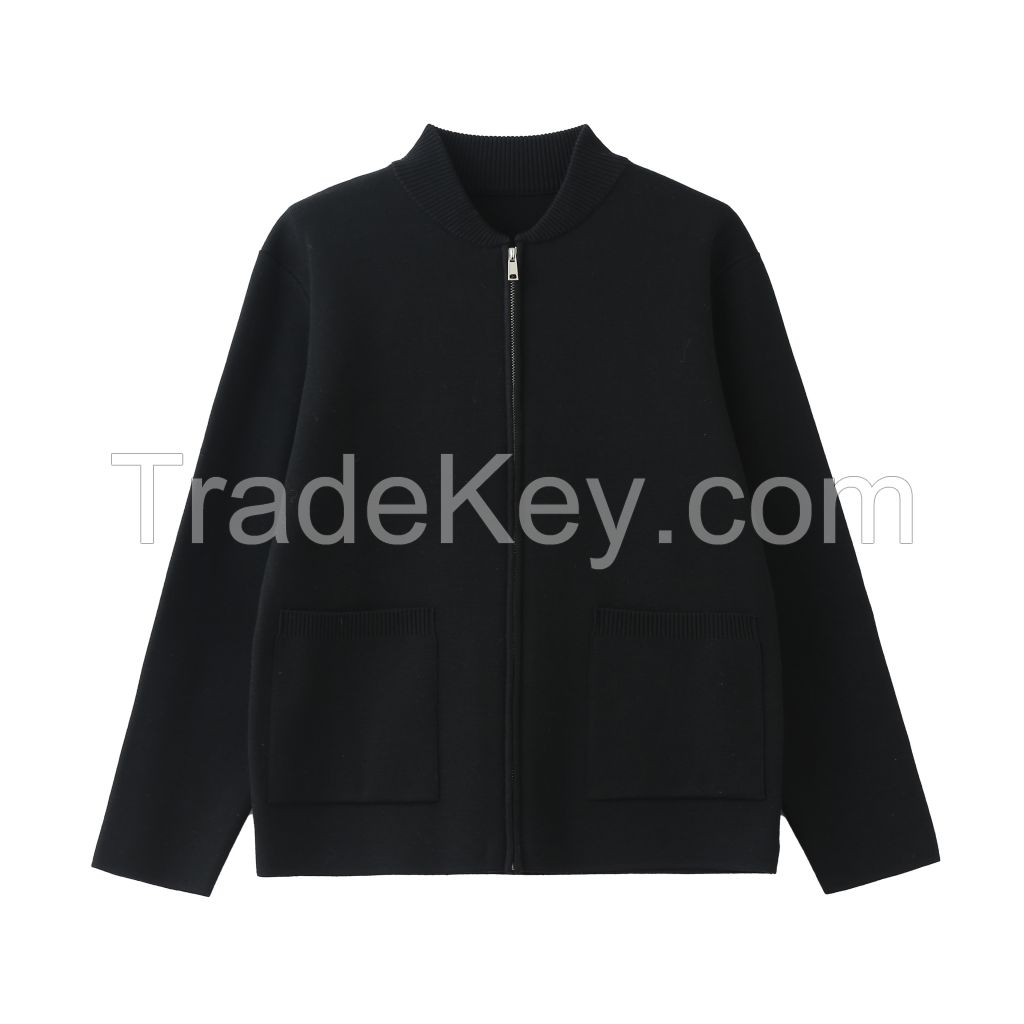 2026 Men's Woollen Coat Oversized Zip-up Cardigan