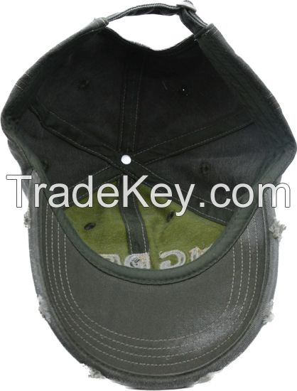 2025 High-quality casual distressed baseball cap Unisex BSCI RWS