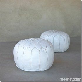 Moroccan Leather Pouffes
