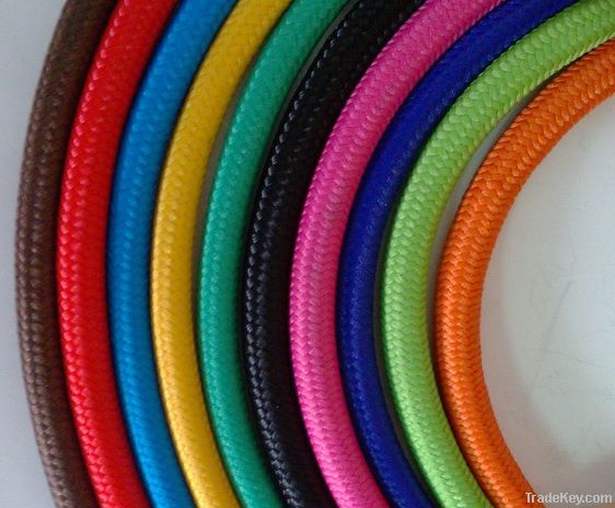 Colorful braided power cord cable