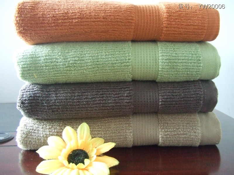 stain border towel