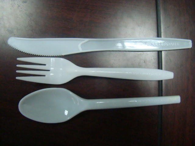 BIODEGRADABLE DISPOSABLE PLASTIC CUTLERY