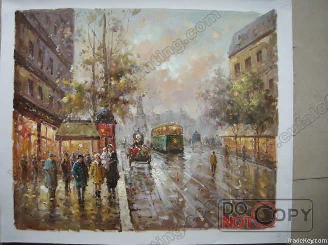 Paris Street Oil Painting PS006