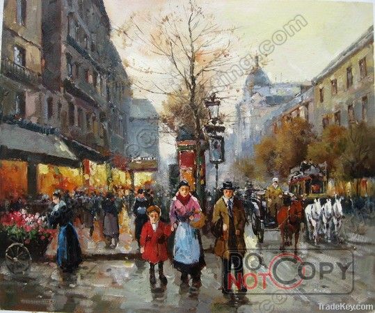 Paris Street Oil Painting PS031