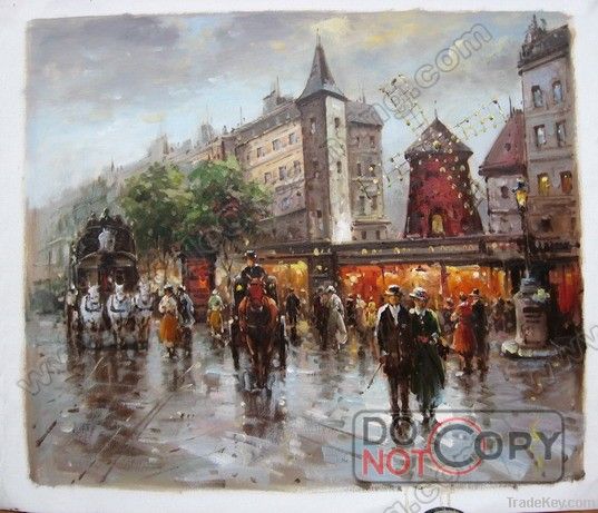 Paris Street Oil Painting PS012