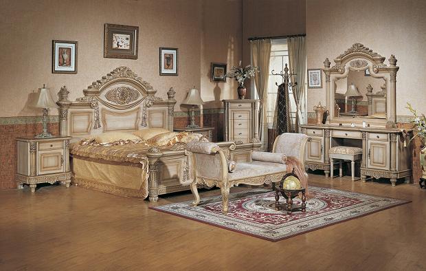 FG-8811-C bedroom furniture(wood bed+night stand+dressor+wardrobe)