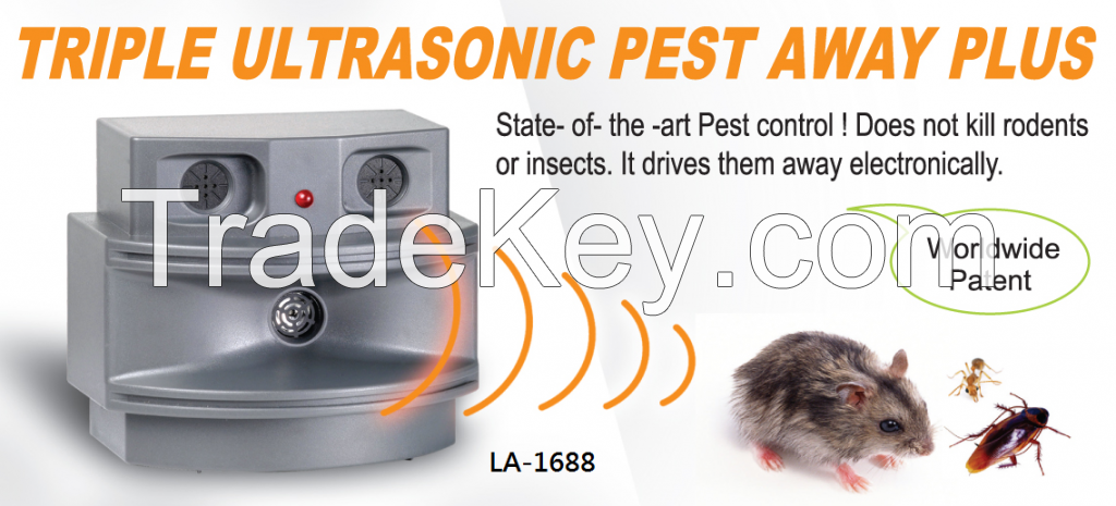 Triple Ultrasonic Pest Away Plus (3 speaker)