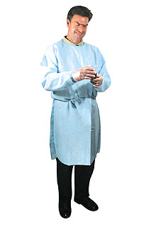 SMS Wraparound Isolation Gown with Elastic Wrists