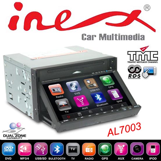 7inch double din car dvd with build-in GPS(AL7003)