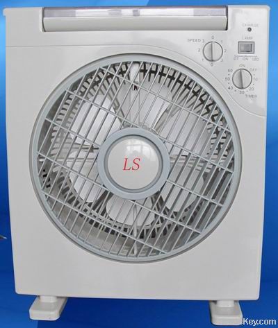 10'' Rechargeable Emergency Box Fan with LED light