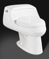 Siphonic one piece toilet