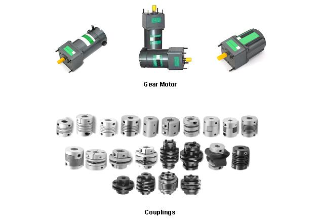 Gear motor and couplings