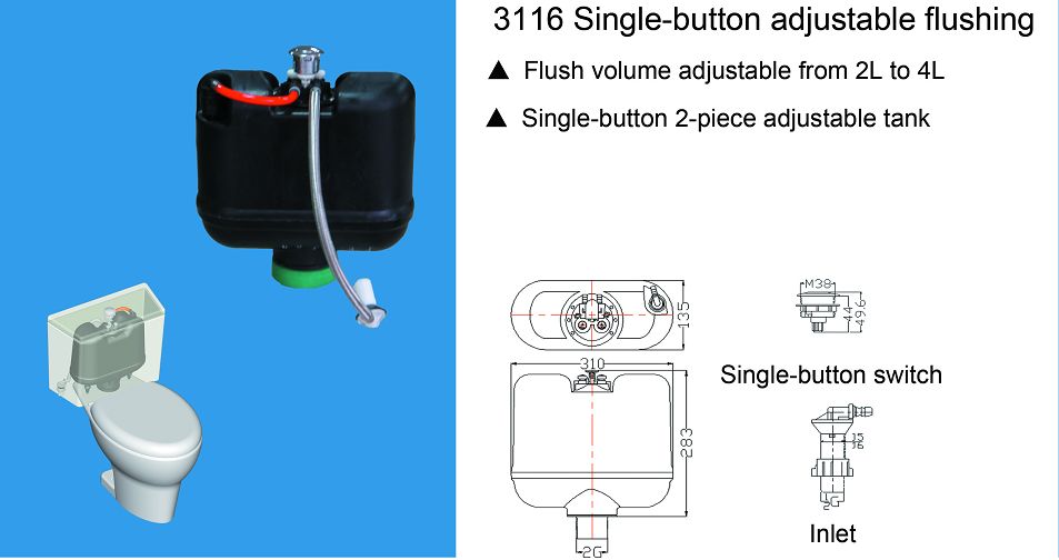 Water saving toilet flusing system